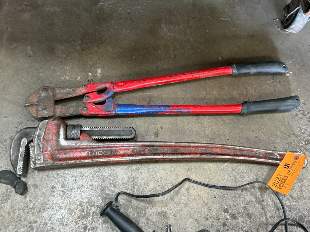 Ridgid Pipe Wrench and Bolt Cutters (Located in Sussex)