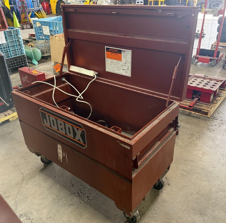 Jobox Job Site Box with Contents (Located in Sussex)