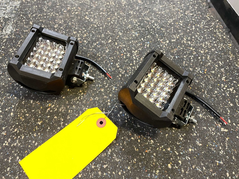 (2) LED Work Lights, 4" Long, 12/24vdc (PR13)