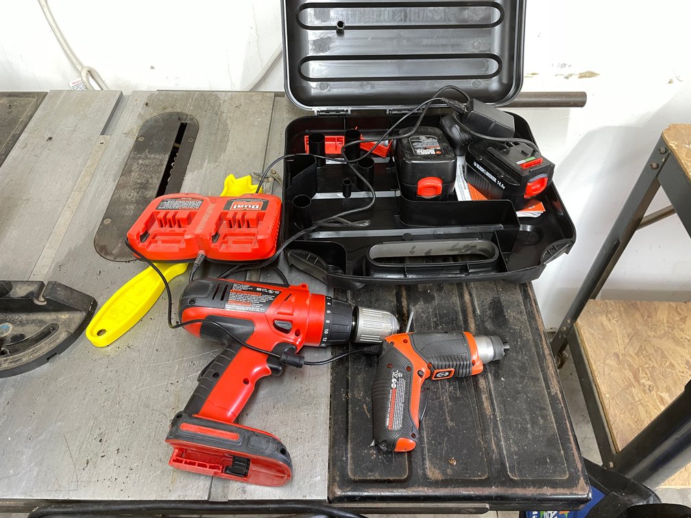 (2) Black and Decker 14.4 Cordless Tools