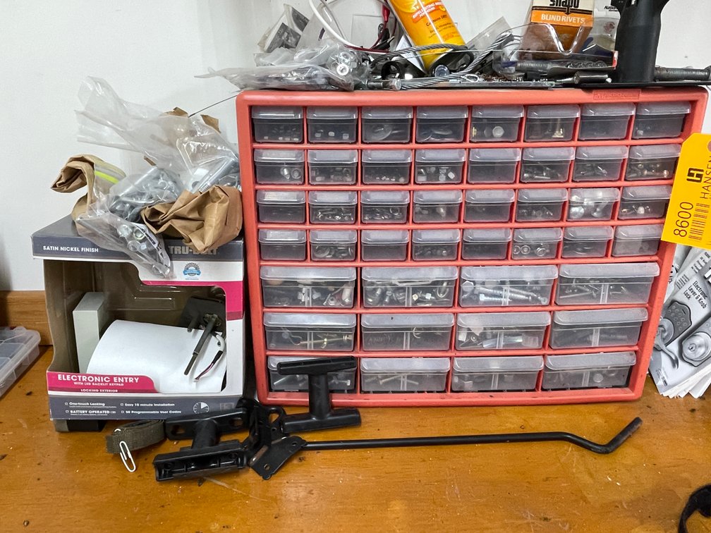 Plastic Small Hardware Organizer and Extra on Top
