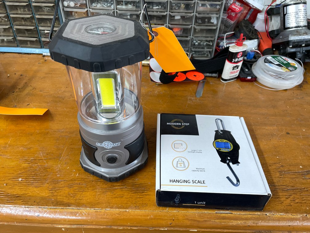 Guidesman LED Lamp and Modern Step Hanging Scale