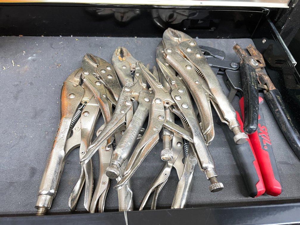 Various Vise Grip Style Pliers