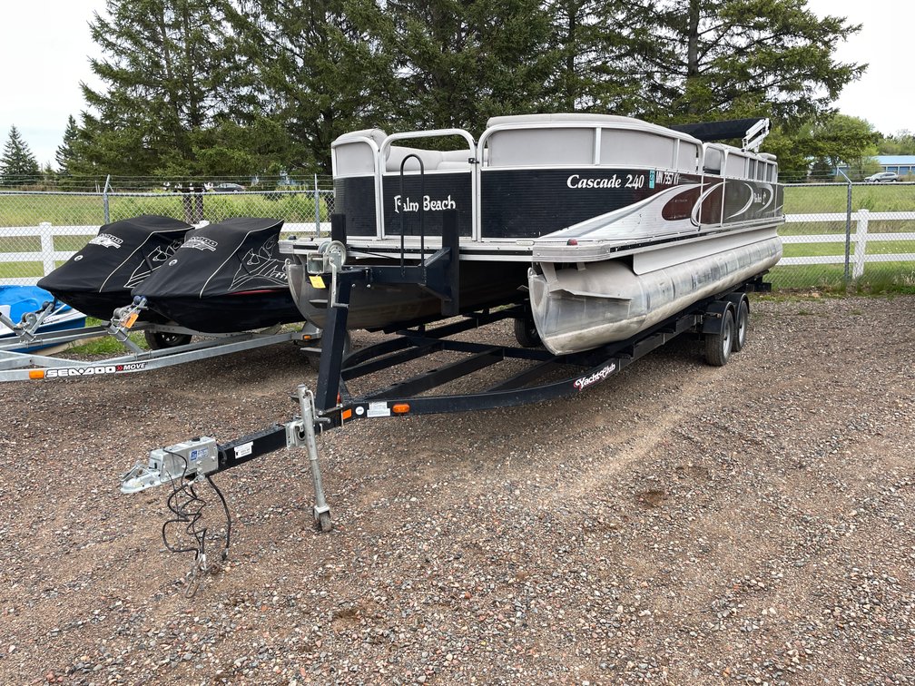 2013 Palm Beach Cascade Pontoon with 2012 Pontoon Trailer (MN Watercraft Title and MN Trailer Title in Delay May take 6-8 Weeks)
