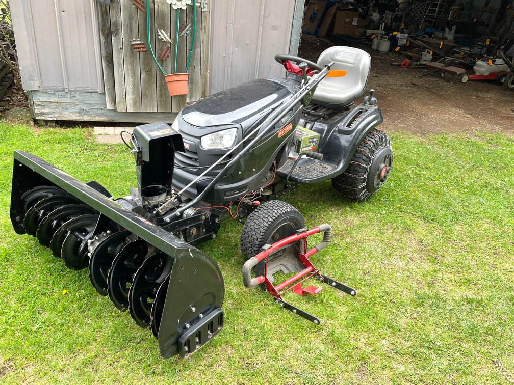 Craftsman GT6000 Mower with Snowblower Attachment