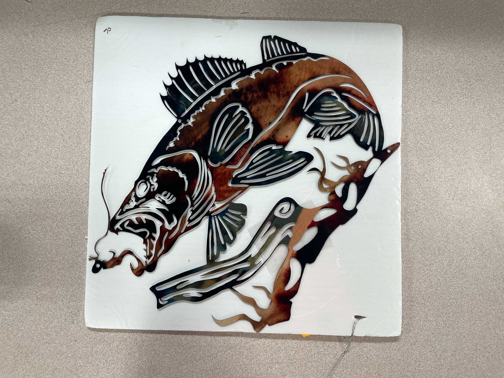 Laser Cut Metal Of Walleye (T2)