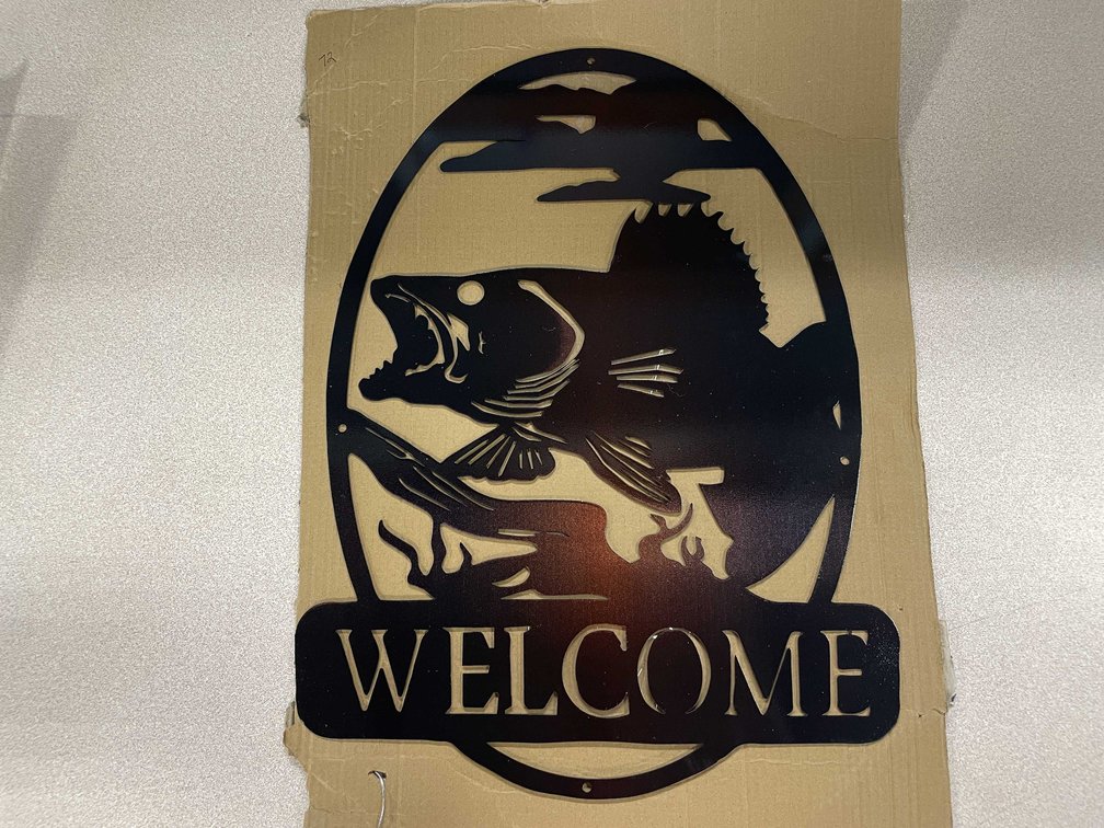 Laser Cut Metal Of Walleye (T2)