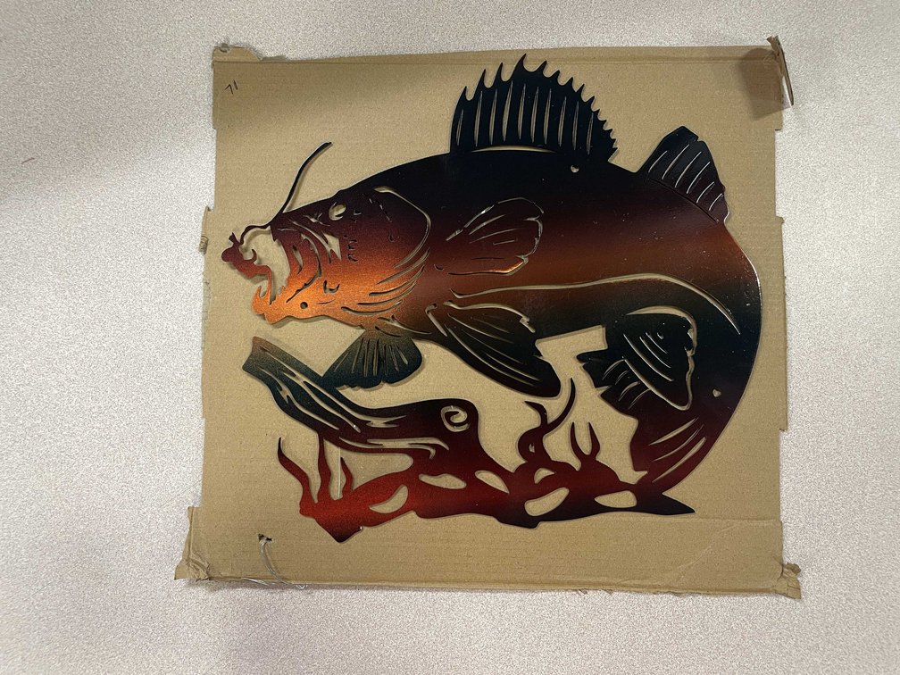 Laser Cut Metal Of Walleye (T2)
