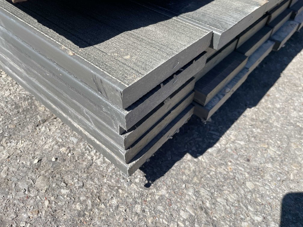 20' Dark Grey Slotted Composite Deck Boards (O6)