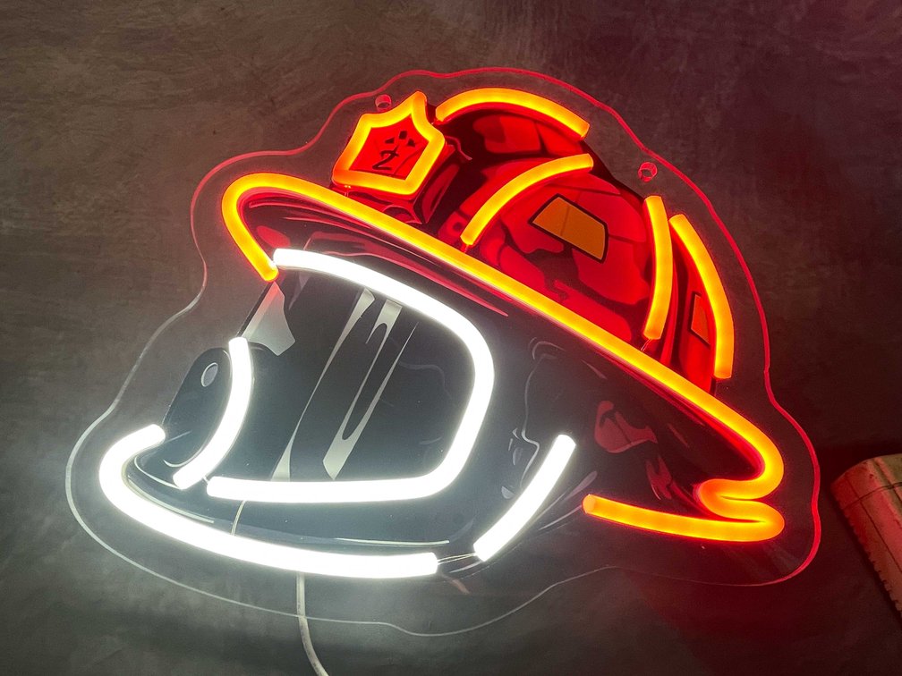 Fireman Helmet LED Neon Sign (T6)