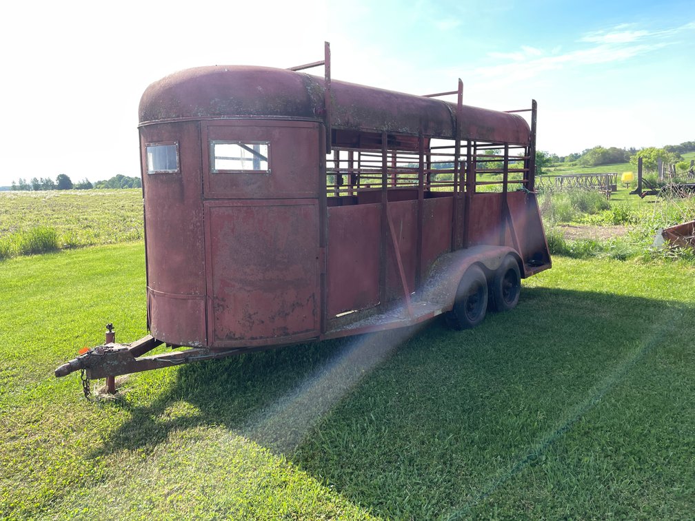 Tandem Axel Steel Livestock Trailer (No Title)