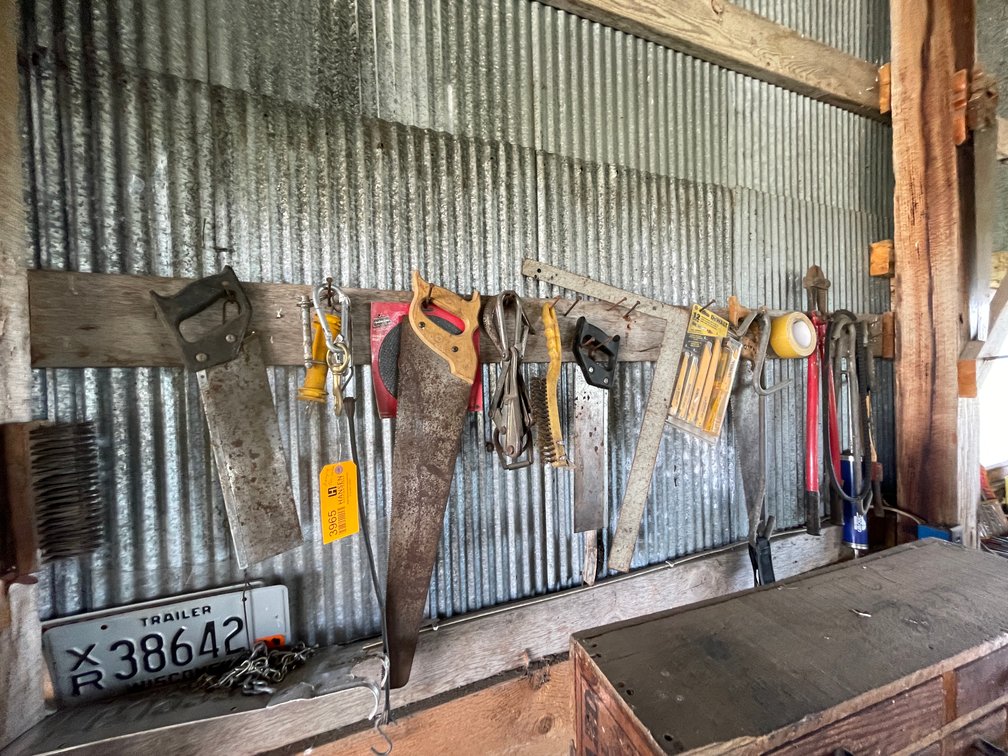(5) Meat Hooks and Misc. Shop Supplies