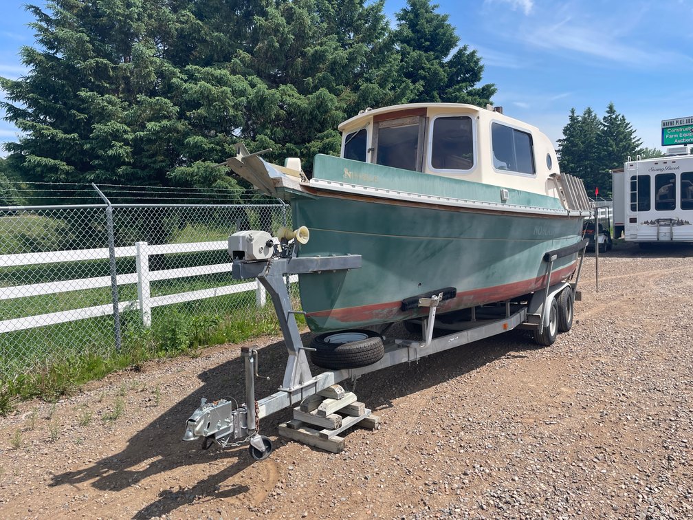 1991 Nimble Nomad "Pocket Trawler" Boat on 1991 Performance Trailer (Has MN Title in Delay)