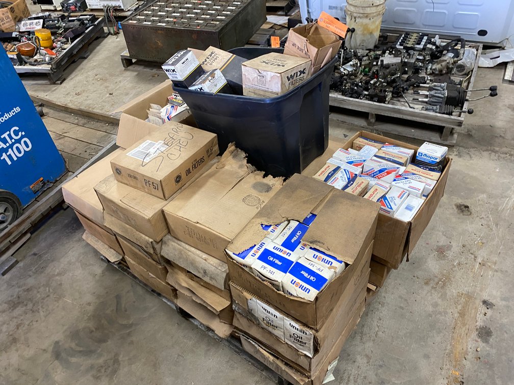 Pallet of Gas Fuel and Oil Filters (Antigo, WI)