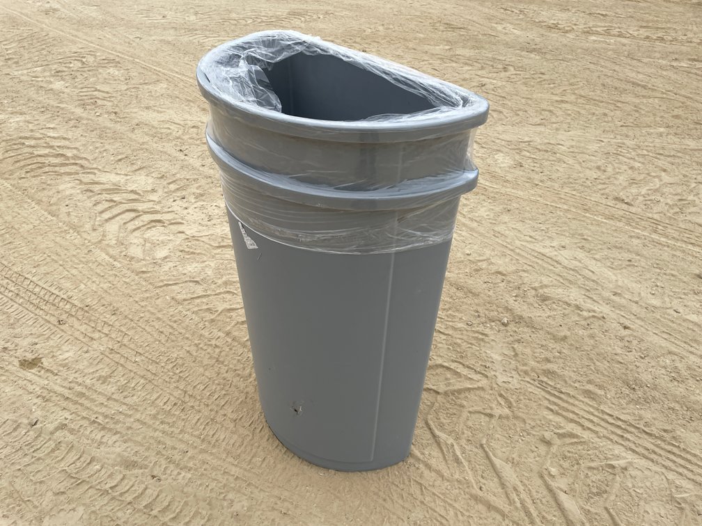 (2) Flush Wall Rubbermaid Recycling Bins
