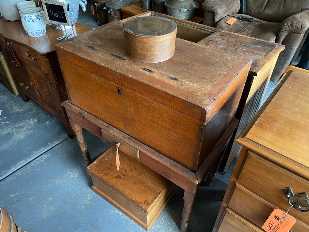 (2) Wooden Storage Chests and Coffee Table Frame