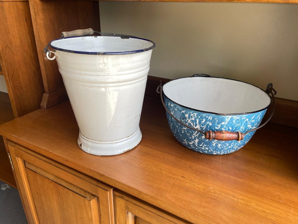 (2) Enamelware Pieces
