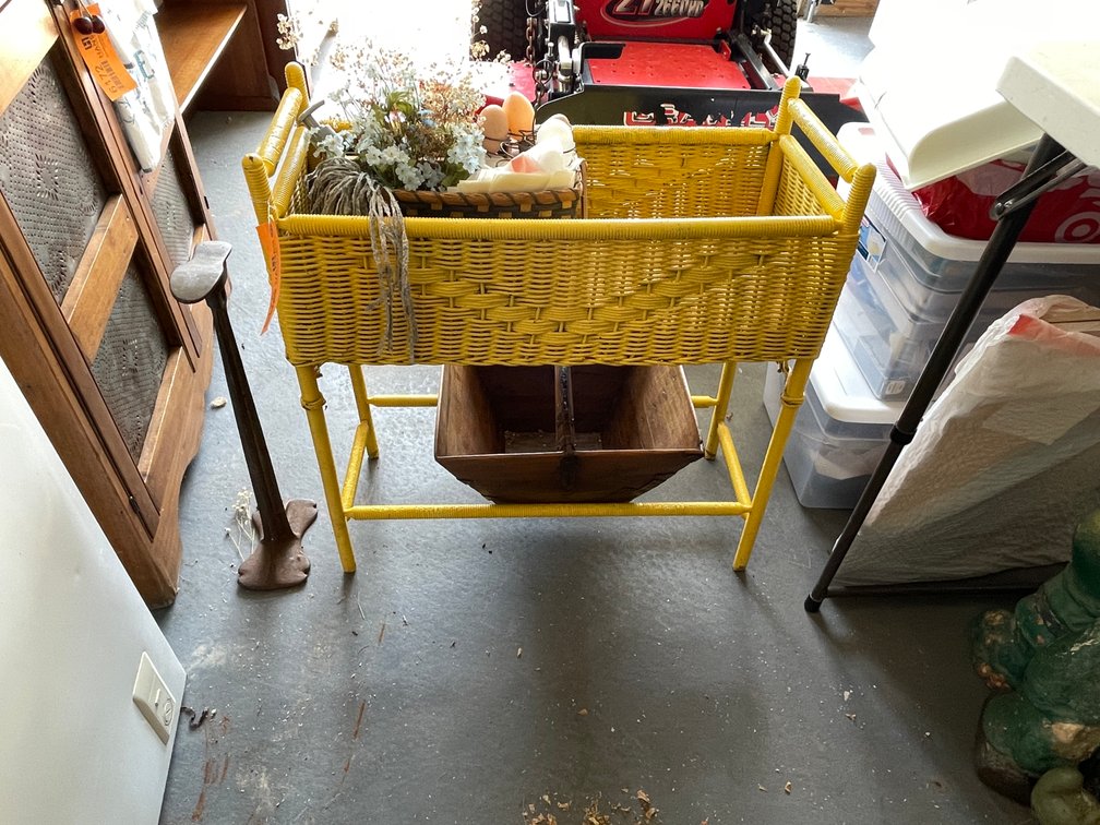 Vintage Wicker Plant Stand