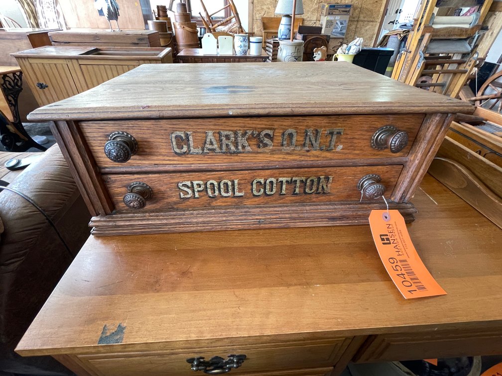Vintage Two Drawer Spool Cabinet