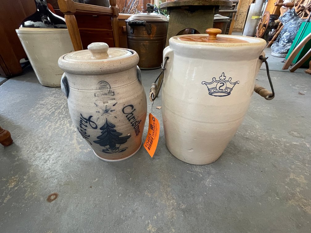 (2) Stoneware Crocks
