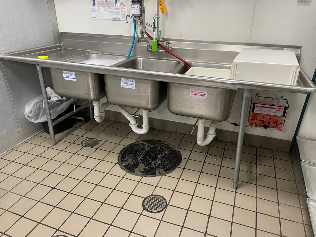 Stainless Steel 3 Partition Sink