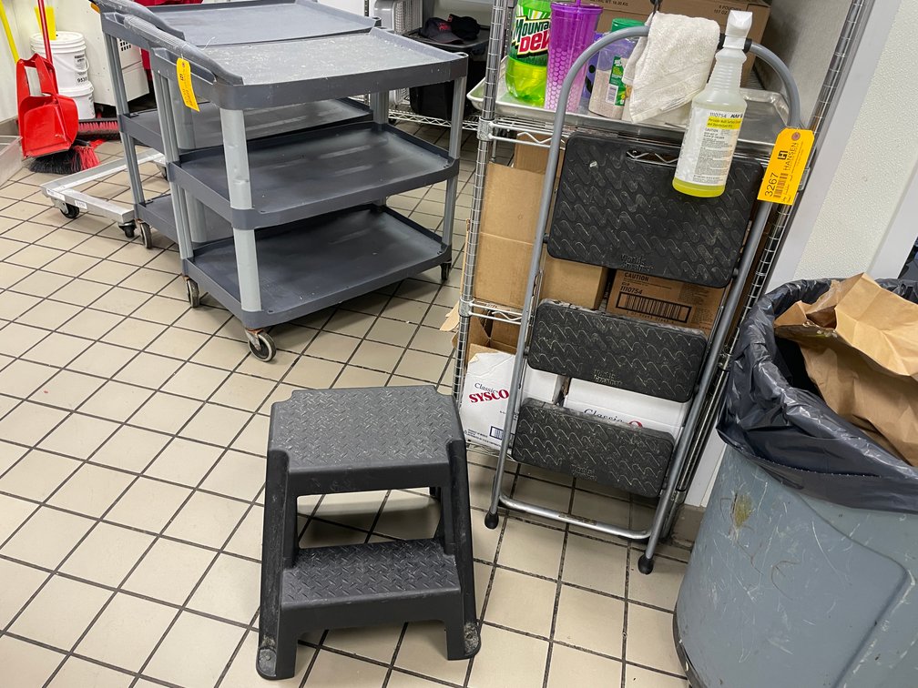 Folding Step Stool & Poly 2-Step Stool