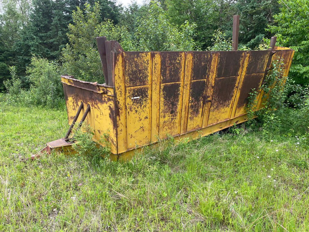 Large Steel Pintle Hitch Trailer With Broken Frame (No Title)