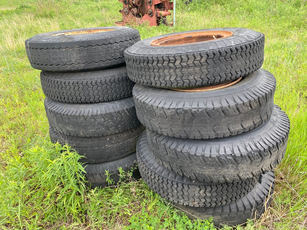 (8) Semi Tires with Split Rims