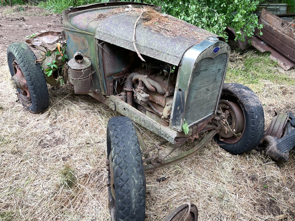 (2) 1928-1931 Ford Model A's Converted into Tractors (No Titles, For Parts)