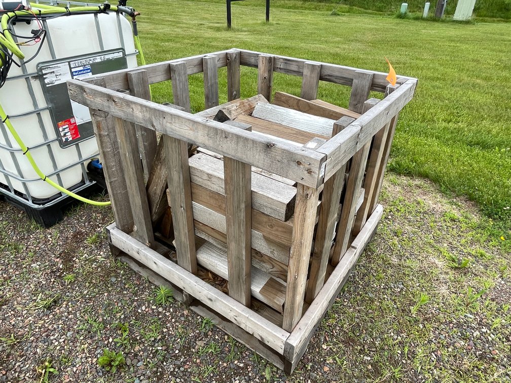 Wooden Tote with Assorted Wooden Blocks