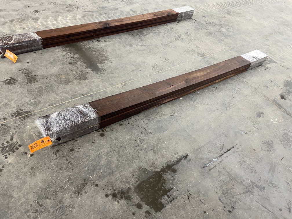 Bundle of (5) Inch Thick Rough Cut Black Walnut Boards