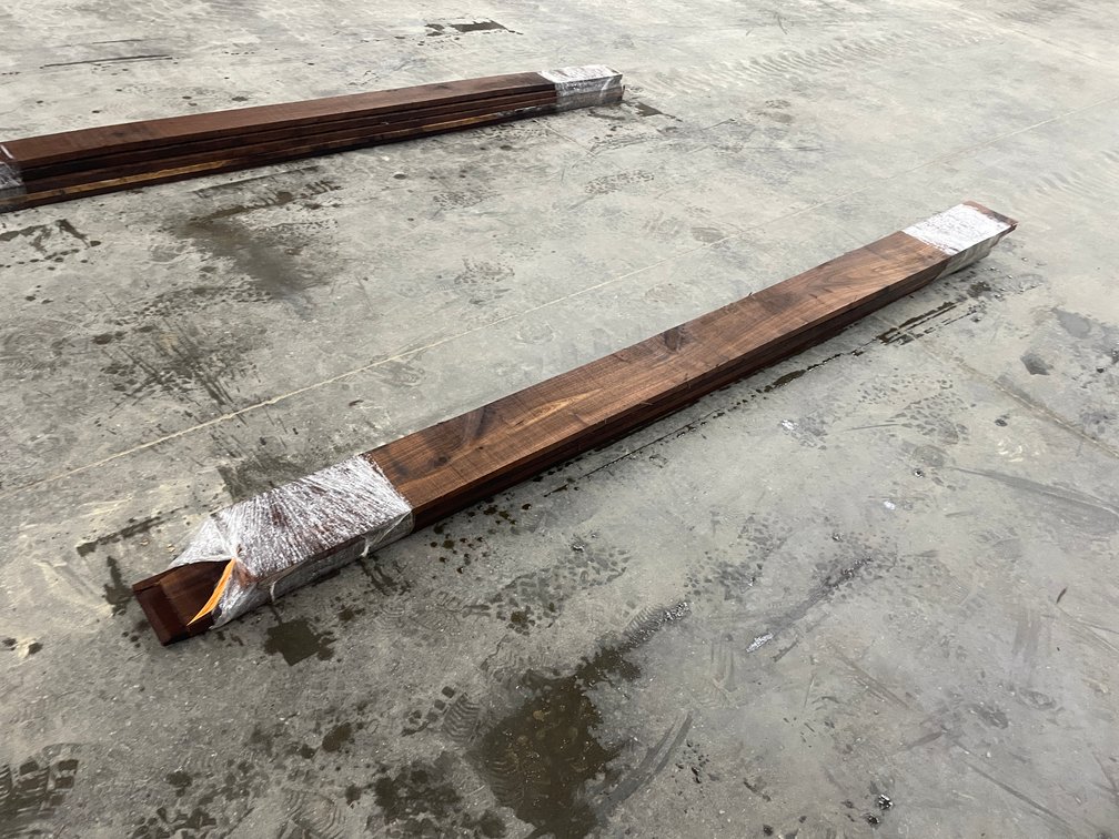 Bundle of (5) Inch Thick Rough Cut Black Walnut Boards