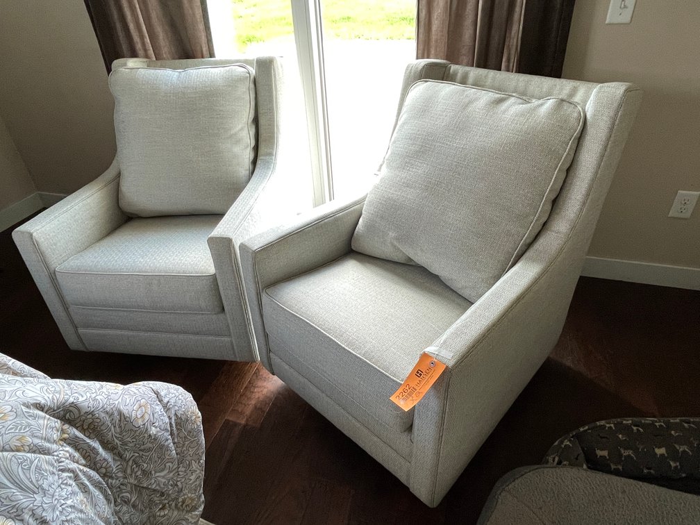 (2) Swivel Rocking Chairs