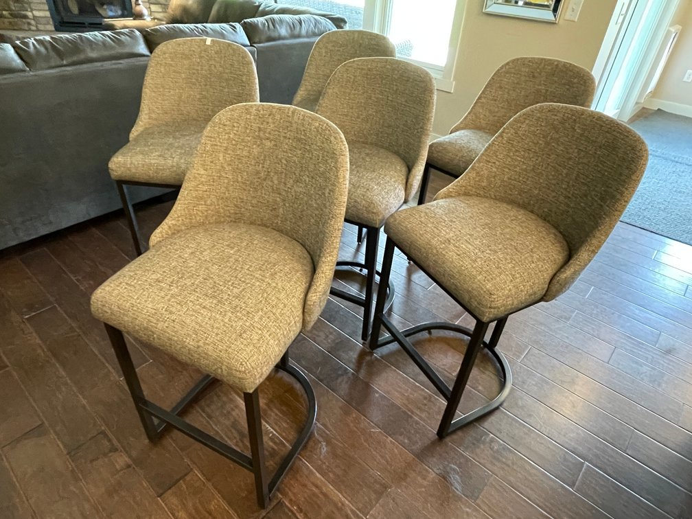 (6) Cloth Bar Stools