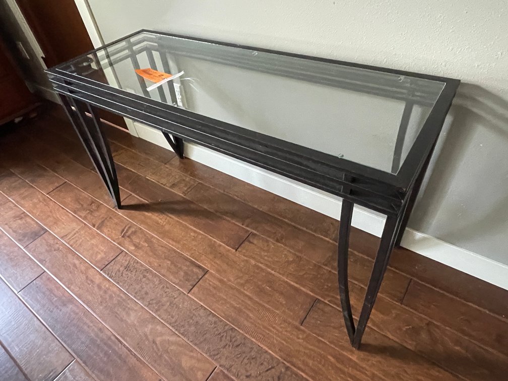 Glass Top Sofa Table