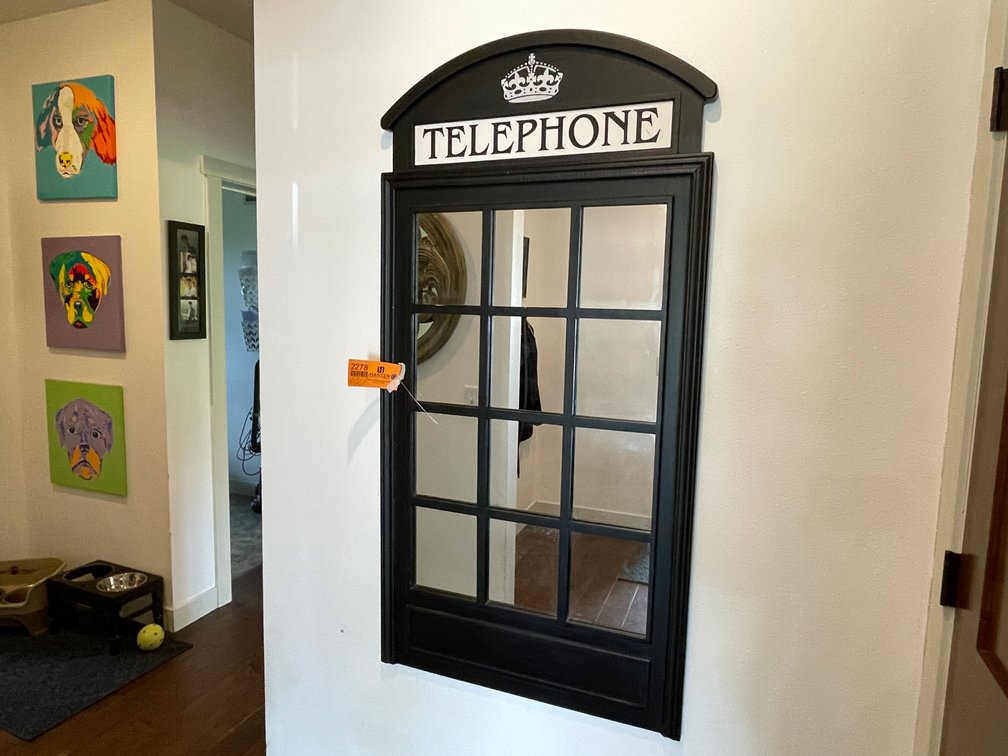 Telephone Mirrored Wall Decoration