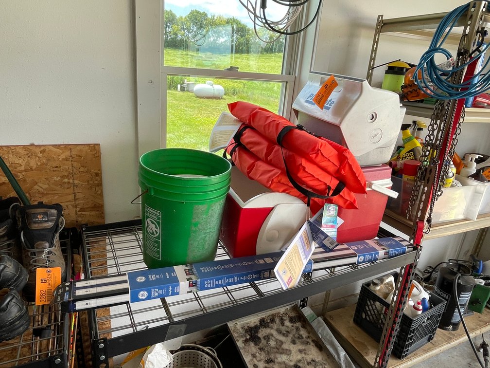 (3) Coolers and (3) Adult Life Jackets