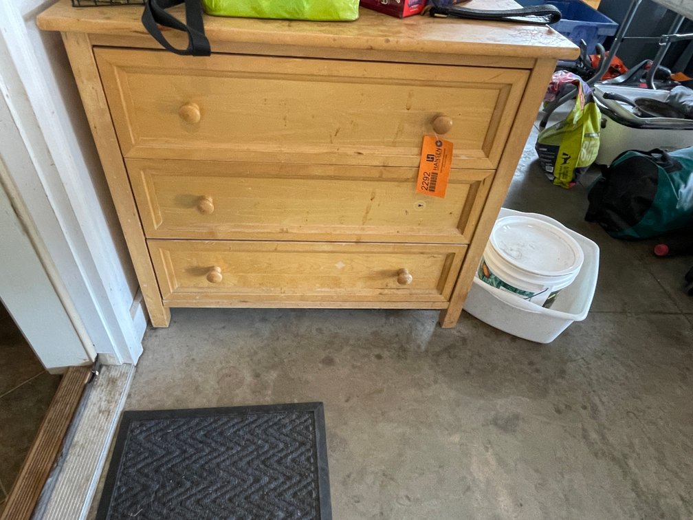 (3) Drawer Wooden Dresser