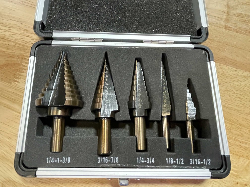 Set of 5 Step Drills In Metal Case (PR12)