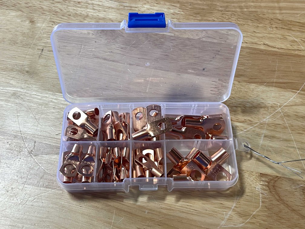 60pc Copper Electrical Wire Lug Connector Kit (PR12)