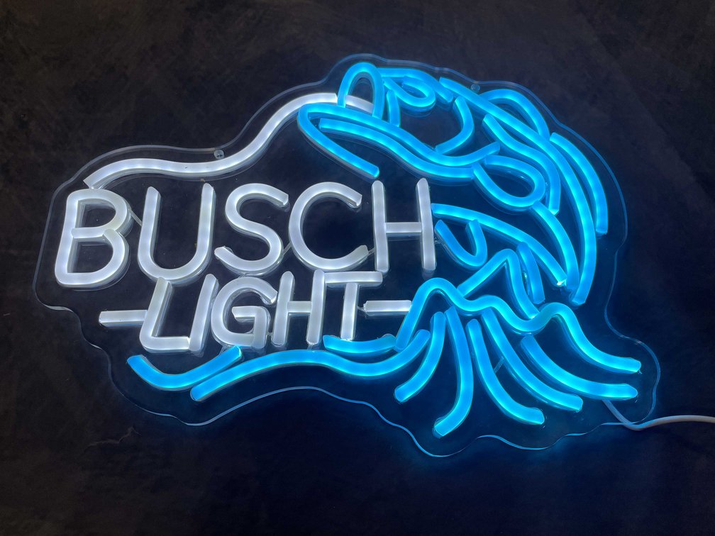 Busch Light Large Mouth Bass LED Neon Sign (T6)