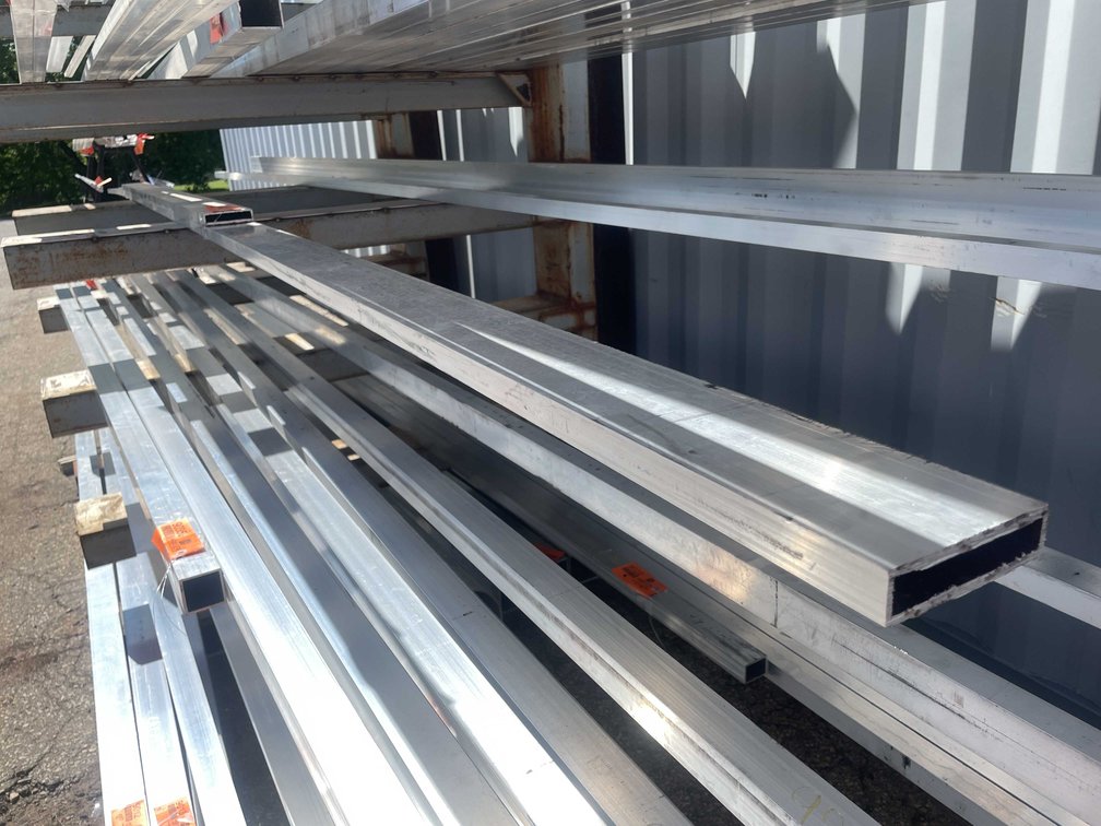 (2) Extruded Aluminum Rectangle Tube Stock (CONTGREYRACK)