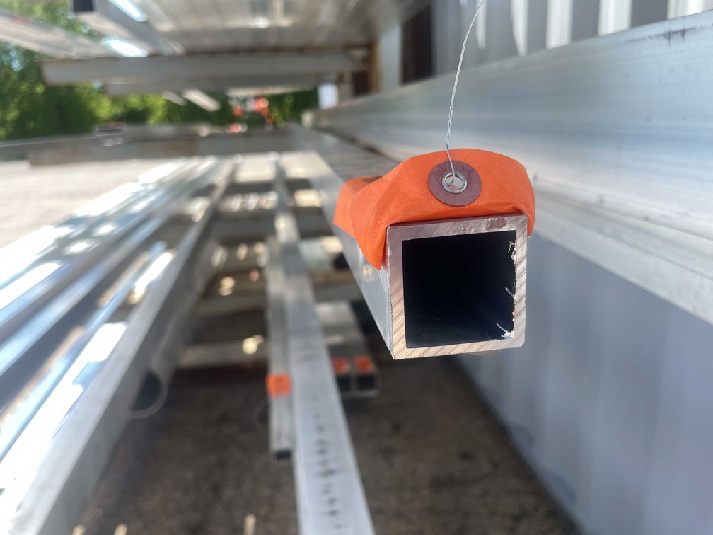 (1 )Extruded Aluminum Square Tube Stock (CONTGREYRACK)