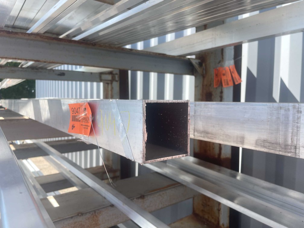 (1) Extruded Aluminum Square Tube Stock (CONTGREYRACK)