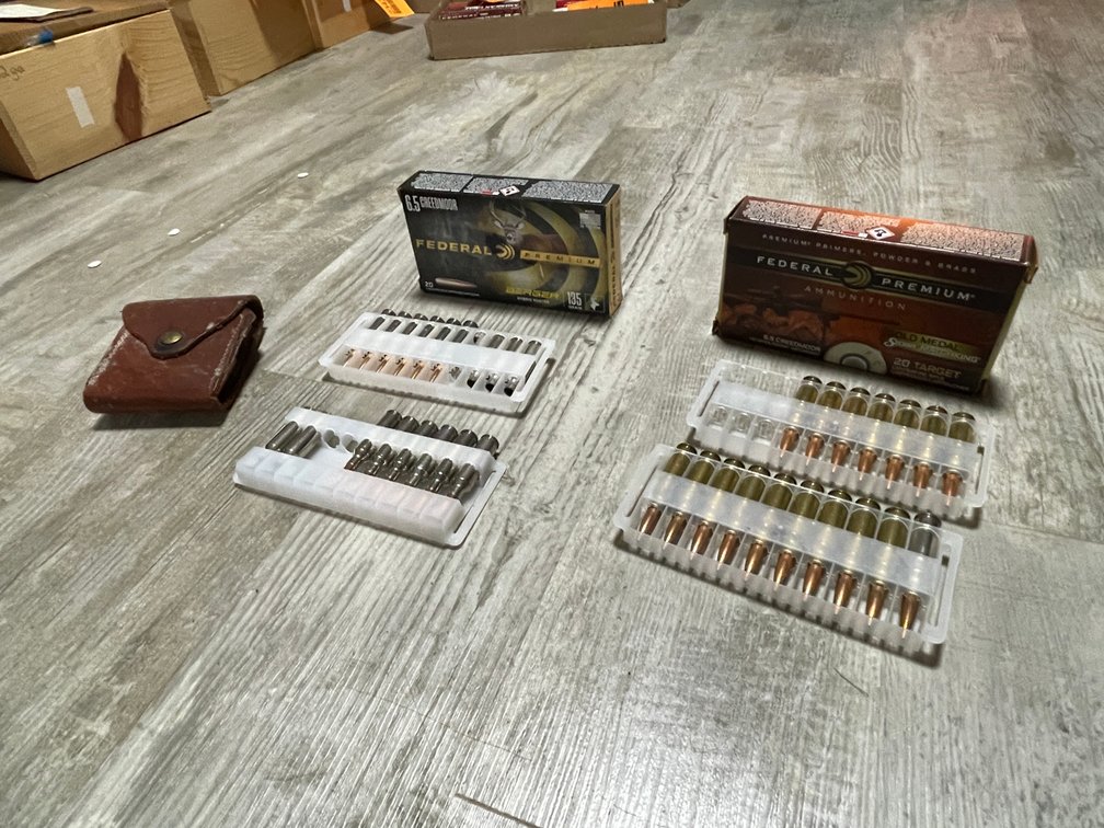 (2) Boxes Federal Premium 6.5 Creedmoor Shells, and Leather Belt Bullet Holder