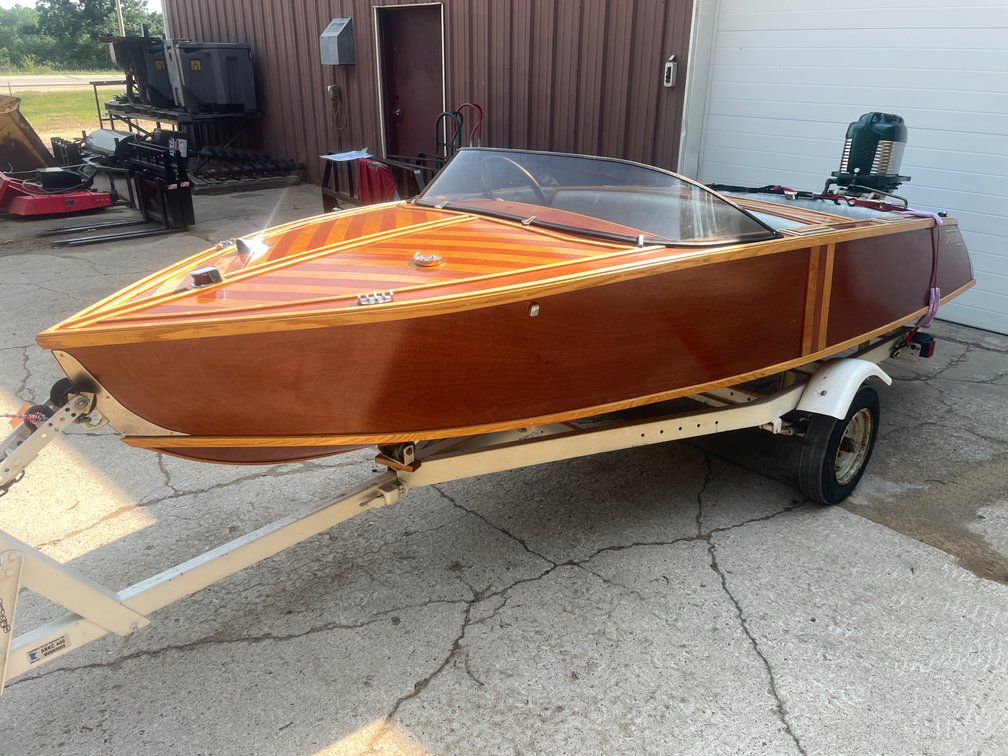 1954 14' Vintage Speed Liner Wooden Speedboat (No Title or Registration Card) (Bill of Sale Only)