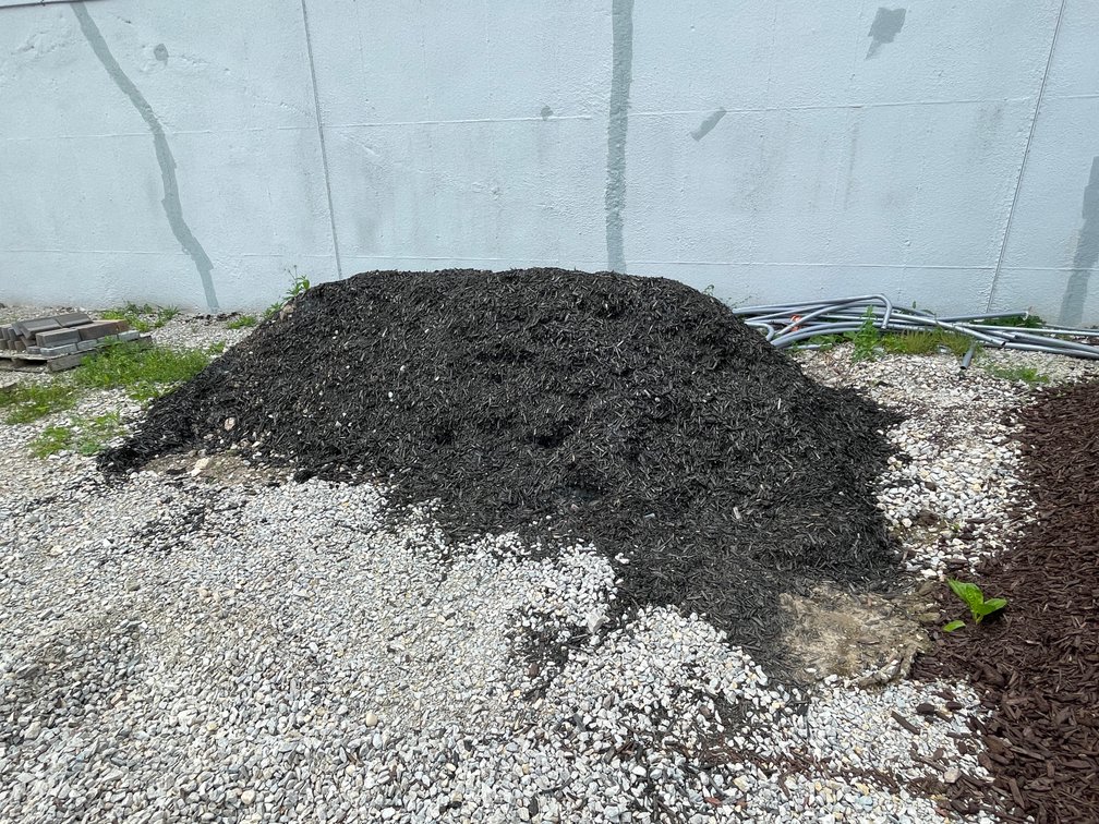 Pile of Black Wood Mulch