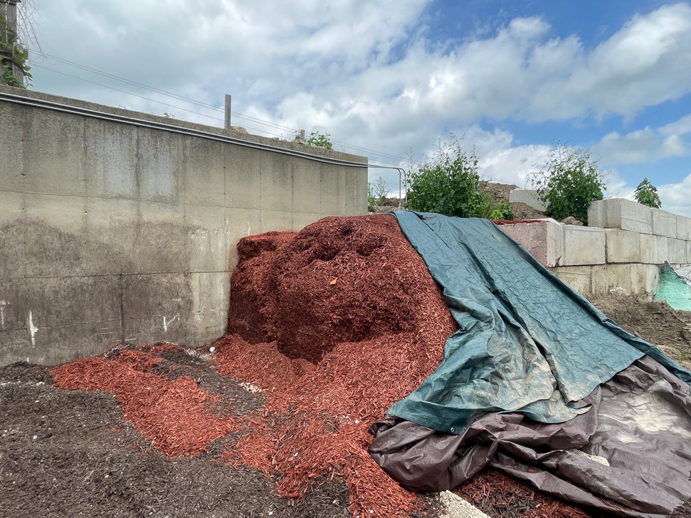 Pile of Red Mulch