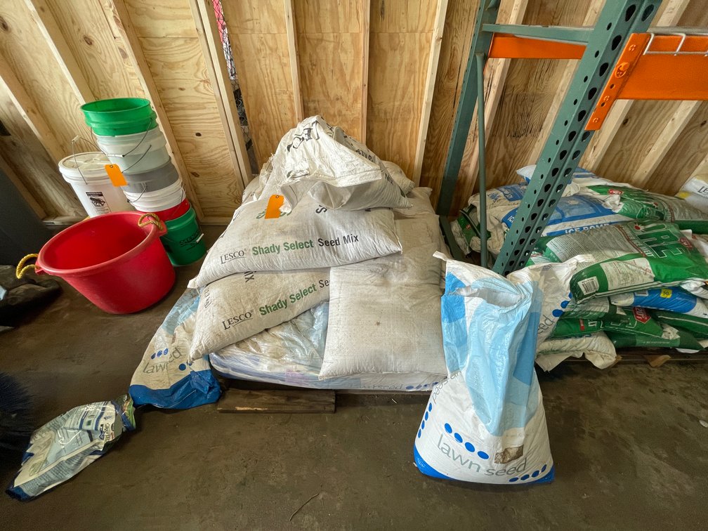 Pallet of Grass Seed Bags