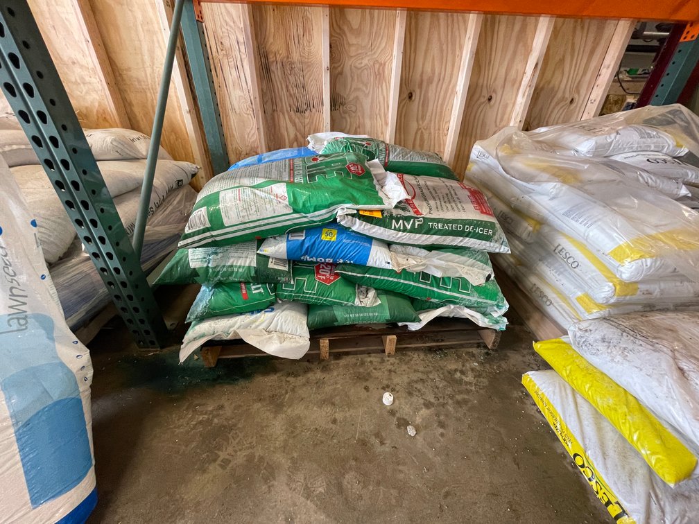 Pallet of Various De-Icer Treatment